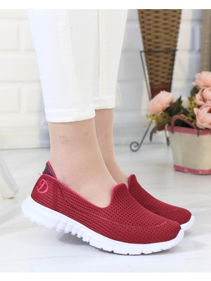 Nesil Shoes Dvm 801 Bordo Faylon Taban Kadın Yürüyüş Ayakkabısı