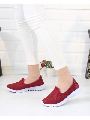 Nesil Shoes Dvm 801 Bordo Faylon Taban Kadın Yürüyüş Ayakkabısı