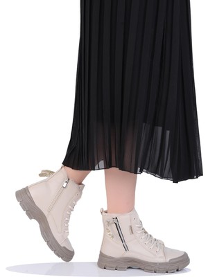 Mp 242-2246ZN Kadın Kürklü Kışlık Düz Bot