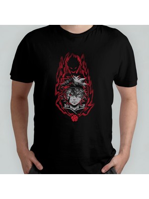 Pixxa Black Clover Asta %100 Pamuklu Bisiklet Yaka T-Shirt Model 2