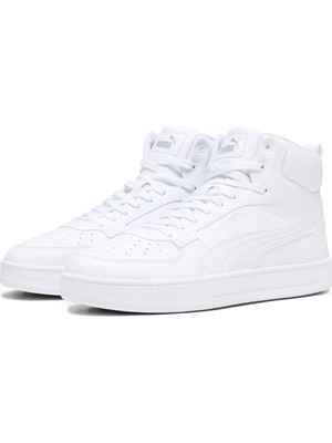 Puma Caven 2.0 Mid Wns Kadın Beyaz High Sneaker Düz Taban Deri Malzeme ile Şık Tasarım