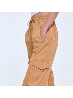 Gliki - Peru - Camel Renk Tensel Kargo Pantalon