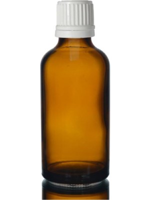 Makrobay Amber Dropper Beyaz İçten Damlalıklı Kapaklı Cam Şişe 50 ml x 10 Adet