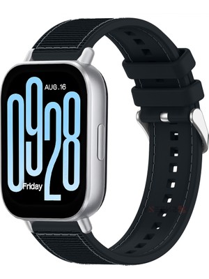 Sneezy Redmi Watch 5 Active Redmi 5 Lite Uyumlu Kordon Dikiş Desenli Dokuma Silikon Kordon