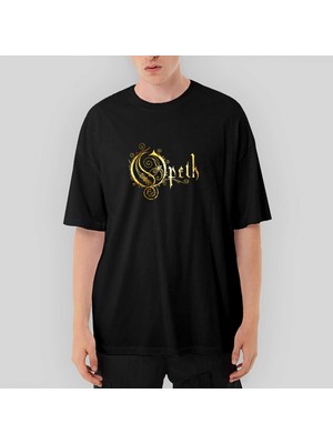 Crows Gate Opeth Logo Classic Oversize Siyah Tişört