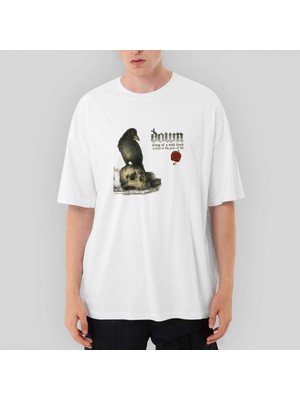 Crows Gate Down Diary Of A Mad Band Europe In The Year Of Vi Oversize Beyaz Tişört