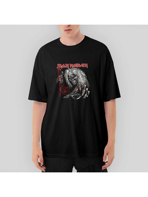 Crows Gate Iron Maiden Scary Zombie Oversize Siyah Tişört