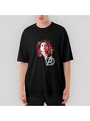 Crows Gate Black Widow Oversize Siyah Tişört