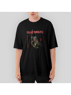 Crows Gate Iron Maiden Senjutsu Oversize Siyah Tişört