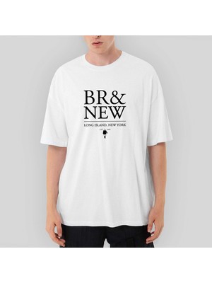 Crows Gate Brand New Long Island Oversize Beyaz Tişört