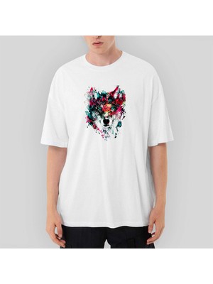 Crows Gate Wolf Color Oversize Siyah Tişört