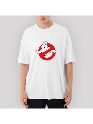 Crows Gate Ghostbusters Light Oversize Beyaz Tişört