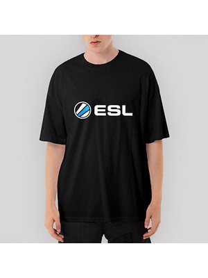 Crows Gate Esl Oversize Siyah Tişört