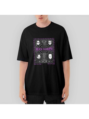 Crows Gate Black Sabbath The Complete History Oversize Siyah Tişört