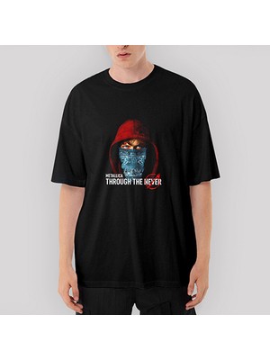 Crows Gate Metallica Trough The Never Oversize Siyah Tişört