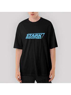 Crows Gate Stark Industries Oversize Siyah Tişört