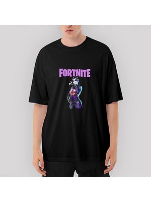 Crows Gate Fortnite Dark Bomber Oversize Siyah Tişört