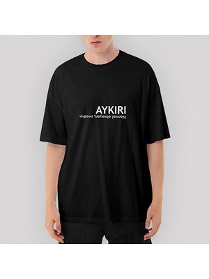 Crows Gate Aykırı Oversize Siyah Tişört