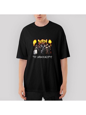 Crows Gate Lordi The Arockalypse Hard Rock Hallelujah Oversize Siyah Tişört