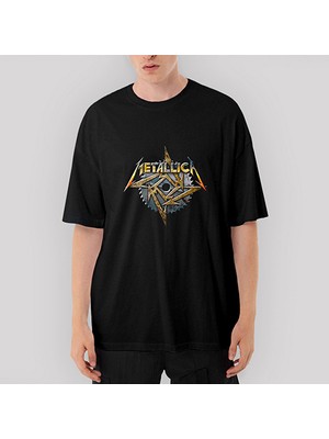Crows Gate Metallica Blade Chain Oversize Siyah Tişört