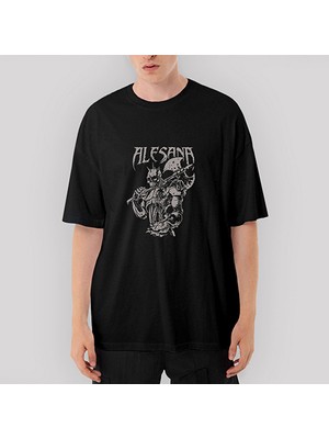 Crows Gate Alesana Oversize Siyah Tişört