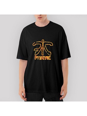 Crows Gate Fnatic Fired Up Oversize Siyah Tişört