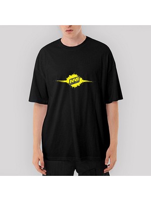 Crows Gate Natus Vincere Horizontal Splash Oversize Siyah Tişört