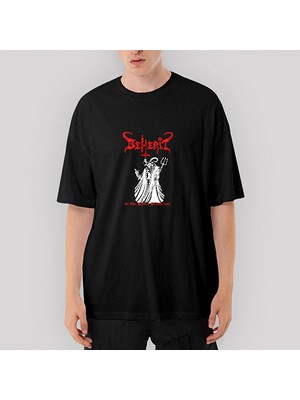 Crows Gate Beherit At The Devil's Studio 1990 Oversize Siyah Tişört