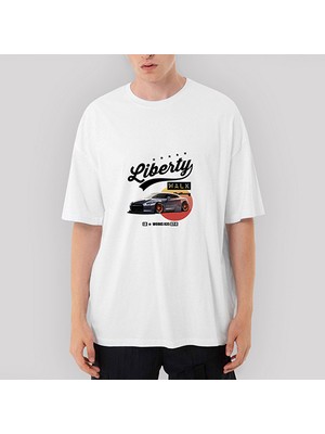 Crows Gate Liberty Walk Nissan Gtr T 35 Oversize Beyaz Tişört