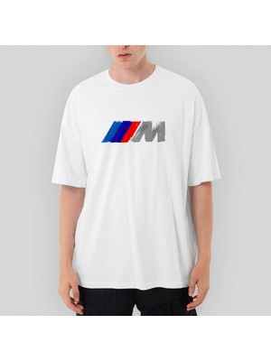 Crows Gate Bmw M Power Brush Oversize Beyaz Tişört