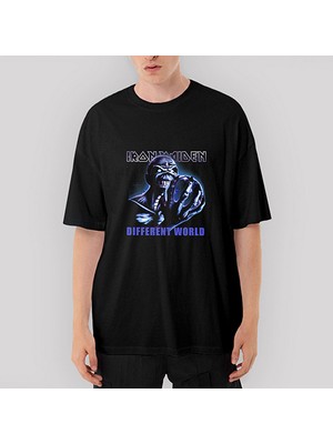 Crows Gate Iron Maiden Different World Oversize Siyah Tişört