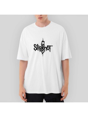 Crows Gate Slipknot x Ball Oversize Beyaz Tişört