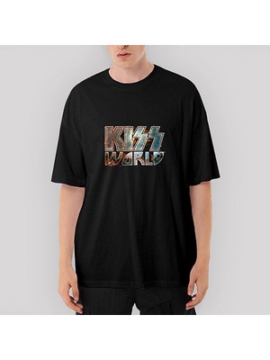 Crows Gate Kiss World Tour Oversize Siyah Tişört