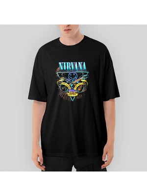 Crows Gate Nirvana Poster Oversize Siyah Tişört