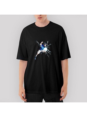 Crows Gate Naruto Uchia Sasuke Oversize Siyah Tişört