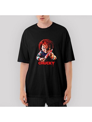 Crows Gate Chucky Murderer Oversize Siyah Tişört