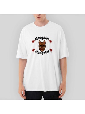 Crows Gate Slaughter To Prevail Chronic Slaughter Oversize Beyaz Tişört