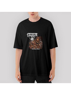 Crows Gate Asphyx Oversize Siyah Tişört