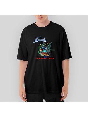 Crows Gate Sodom Ten Black Years Oversize Siyah Tişört