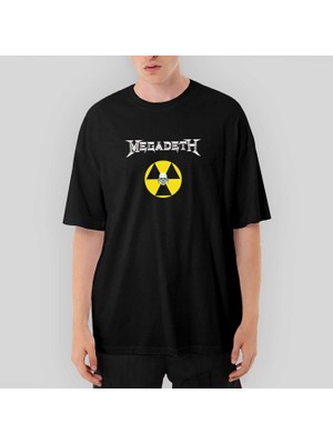 Crows Gate Megadeth Nuclear Radioactive Oversize Siyah Tişört