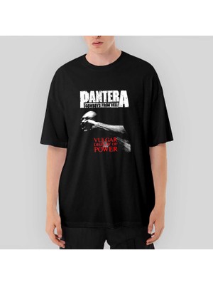 Crows Gate Pantera Vulgar Display Of Power Oversize Siyah Tişört