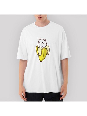 Crows Gate Anime Banana Oversize Beyaz Tişört