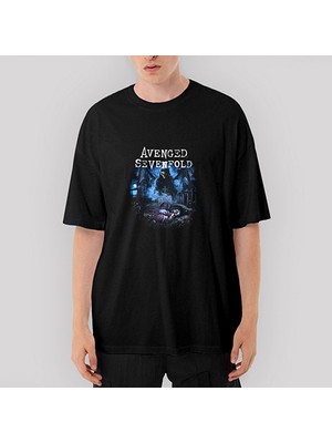 Crows Gate Avenged Sevenfold Nightmare Oversize Siyah Tişört
