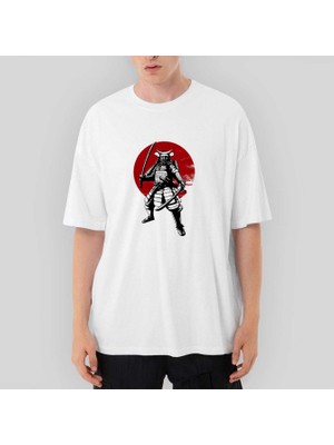 Crows Gate Samurai Infoescola Oversize Beyaz Tişört