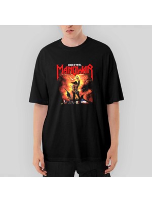 Crows Gate Manowar Kings Of Metal Oversize Siyah Tişört