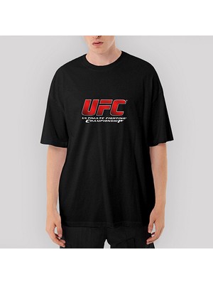 Crows Gate Ufc Ultimate Fighting Championship Oversize Siyah Tişört