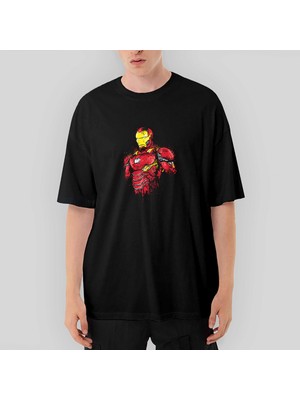 Crows Gate Ion Man Armor Oversize Siyah Tişört