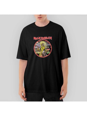 Crows Gate Iron Maiden Killers Oversize Siyah Tişört
