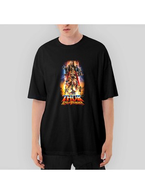 Crows Gate Thor Love And Thunder Team Oversize Siyah Tişört