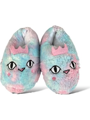 Liger Çocuk Figürlü Panduf Ev Pandufu Ev Ayakkabısı Ev Botu Kreş Okul Ayakkabısı PEMBE - MAVİ